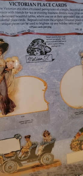 Victorian Place Cards - Picture 2 of 2